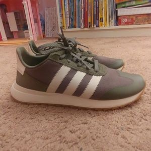 Adidas olive green women's sneakers